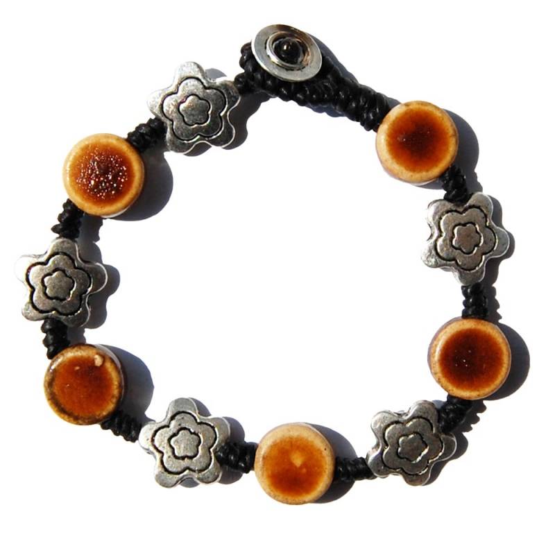 Seestern Sportswear Seestern Armband Modeschmuck aus Metal Keramik geflochtenes Viscose Band /1202 Letzte 3 Tage