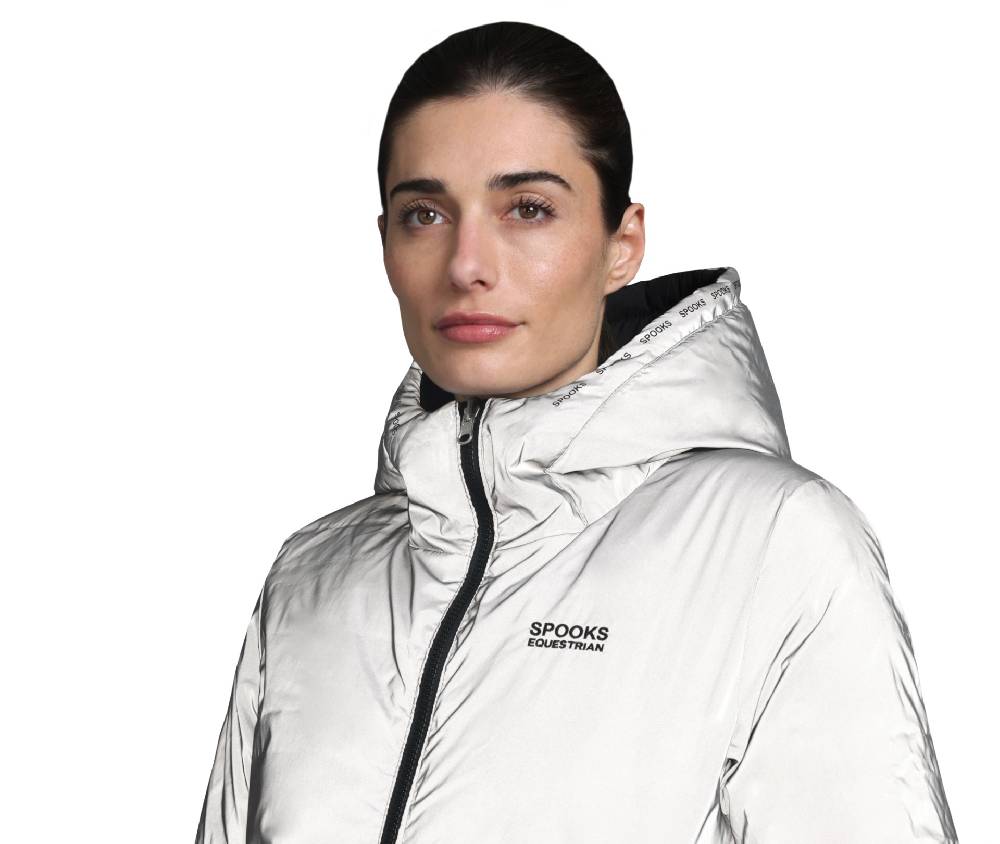 Spooks Lanah Reversible Long Coat Reflective Saisonschlussverkauf