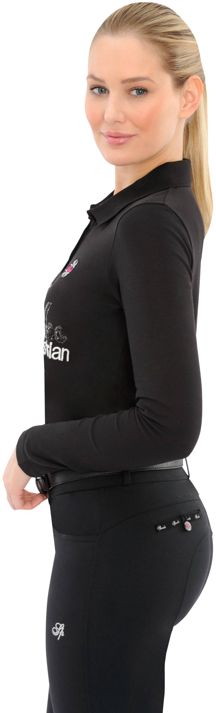 Spooks Roxie Sequin Polo Longsleeve Flash Sale