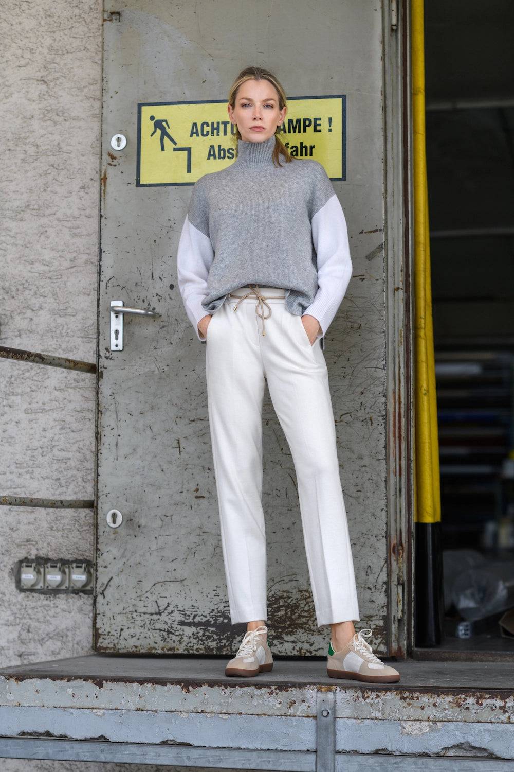 Spoon Golf Turtle Neck Contrast Wool- Cashmere Sweater Rabatte dieses Monats