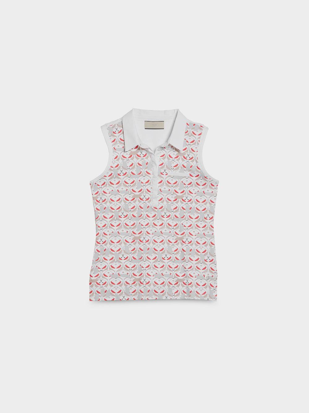 Spoon Golf Geo Print Triangle Polo Top Wochenangebot