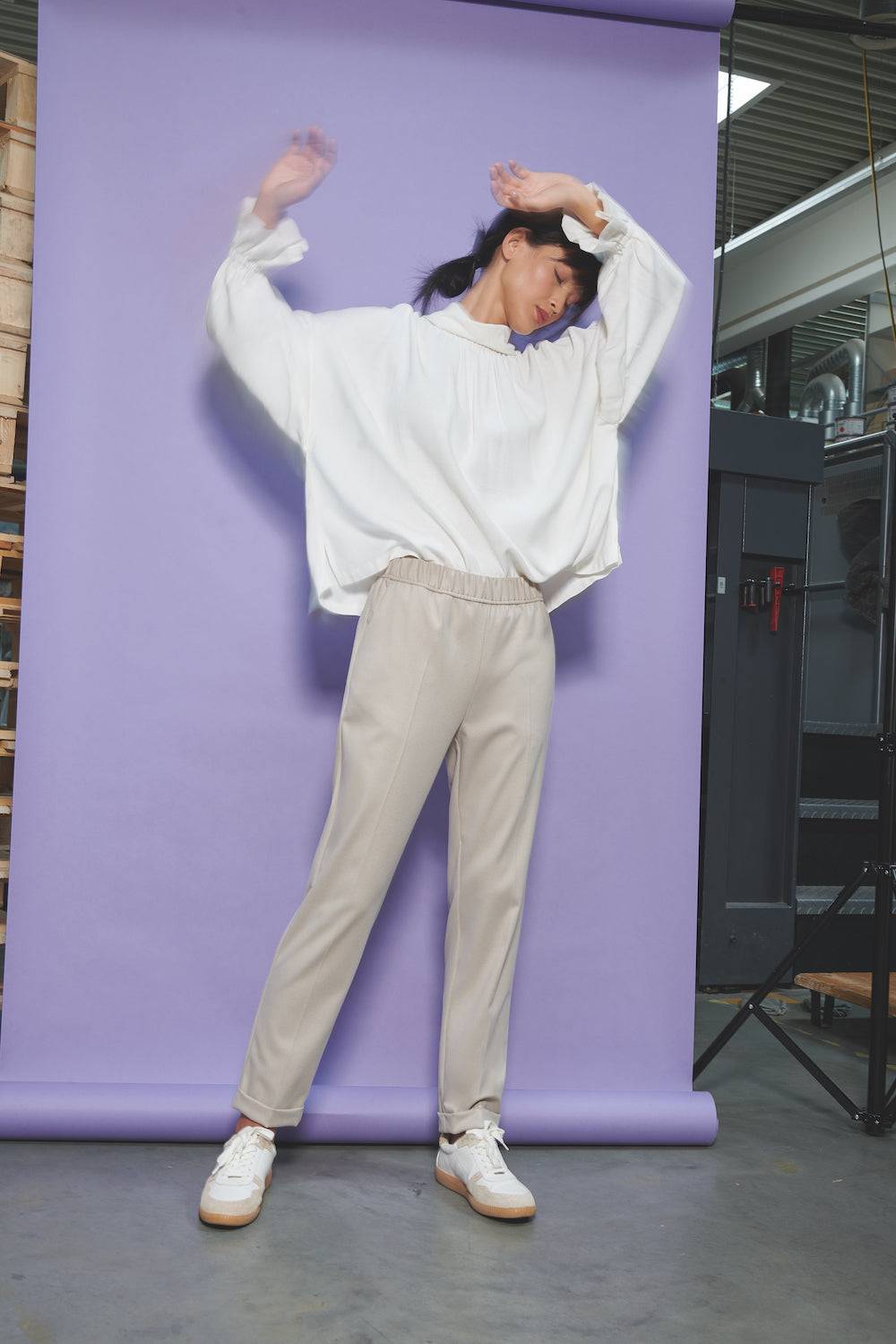 Spoon Golf Flannel Pants with Elastic Waistband Zeitbegrenzte Promotion