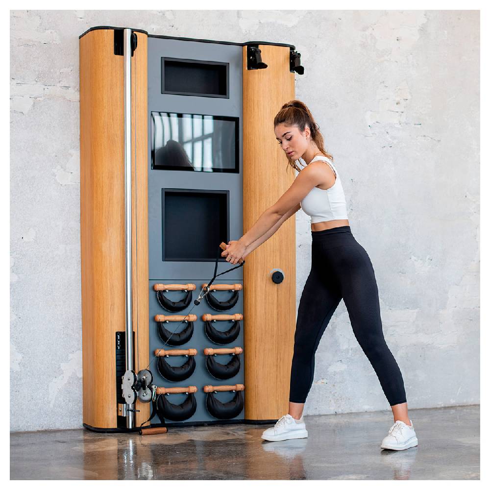 Sport Tec NOHRD Wall Compact, Seilzug, Skitrainer, 8 Swing Hanteln, Eiche Begrenzte Freigabe