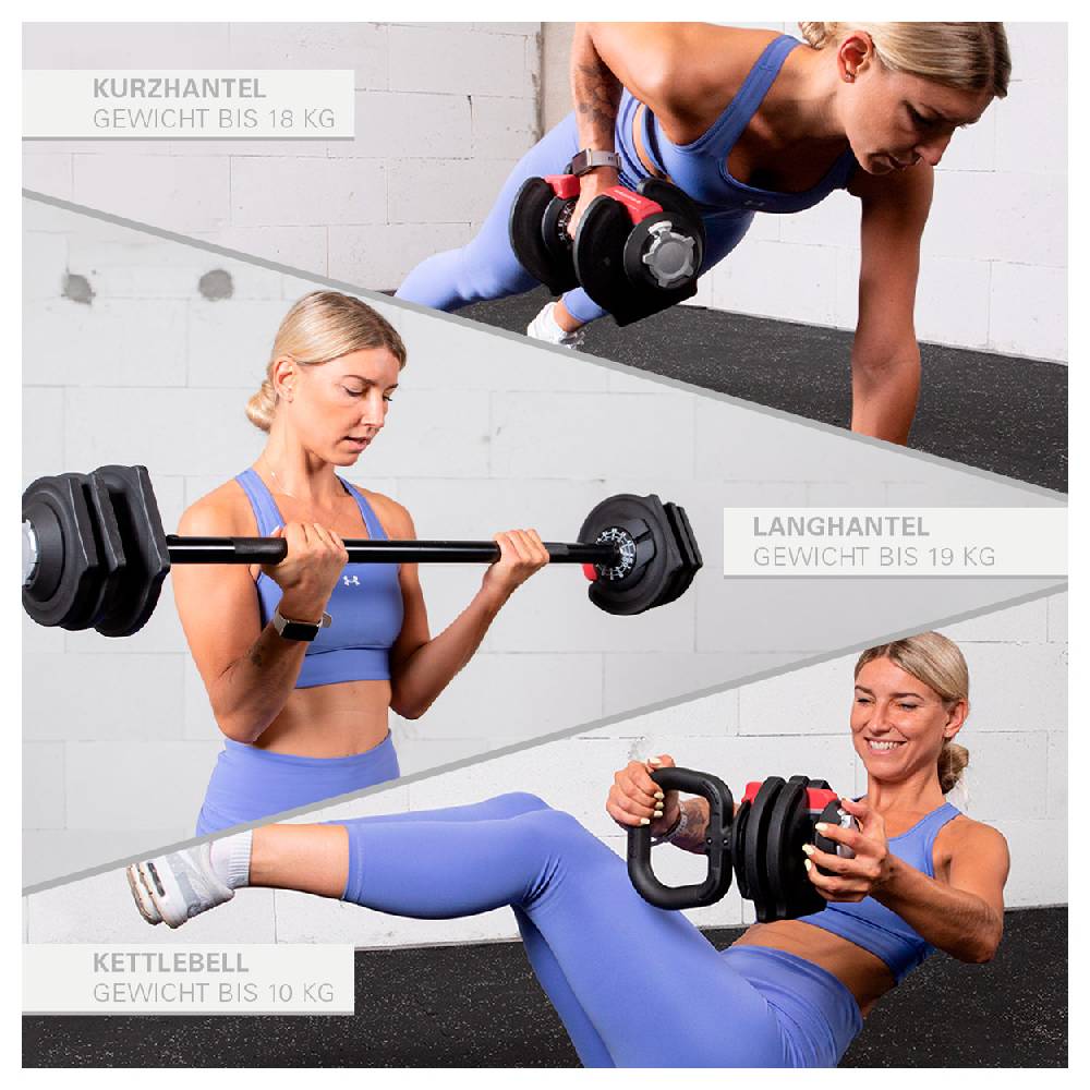 Sport Tec Sport-Tec 3-in-1 Multi Hantel-Set 1-19 kg Schlussverkauf