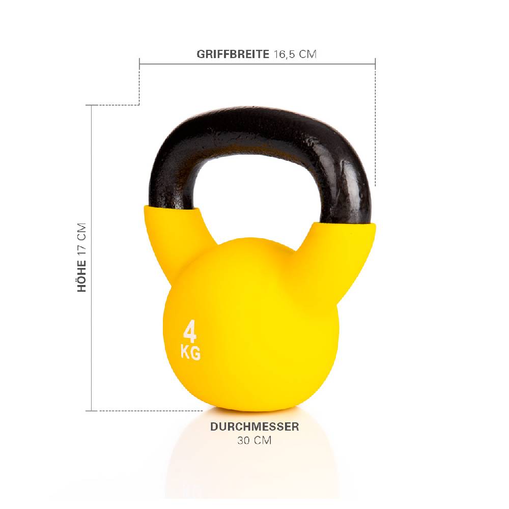 Sport Tec Kettlebell, 4 kg, gelb Meist gekauft
