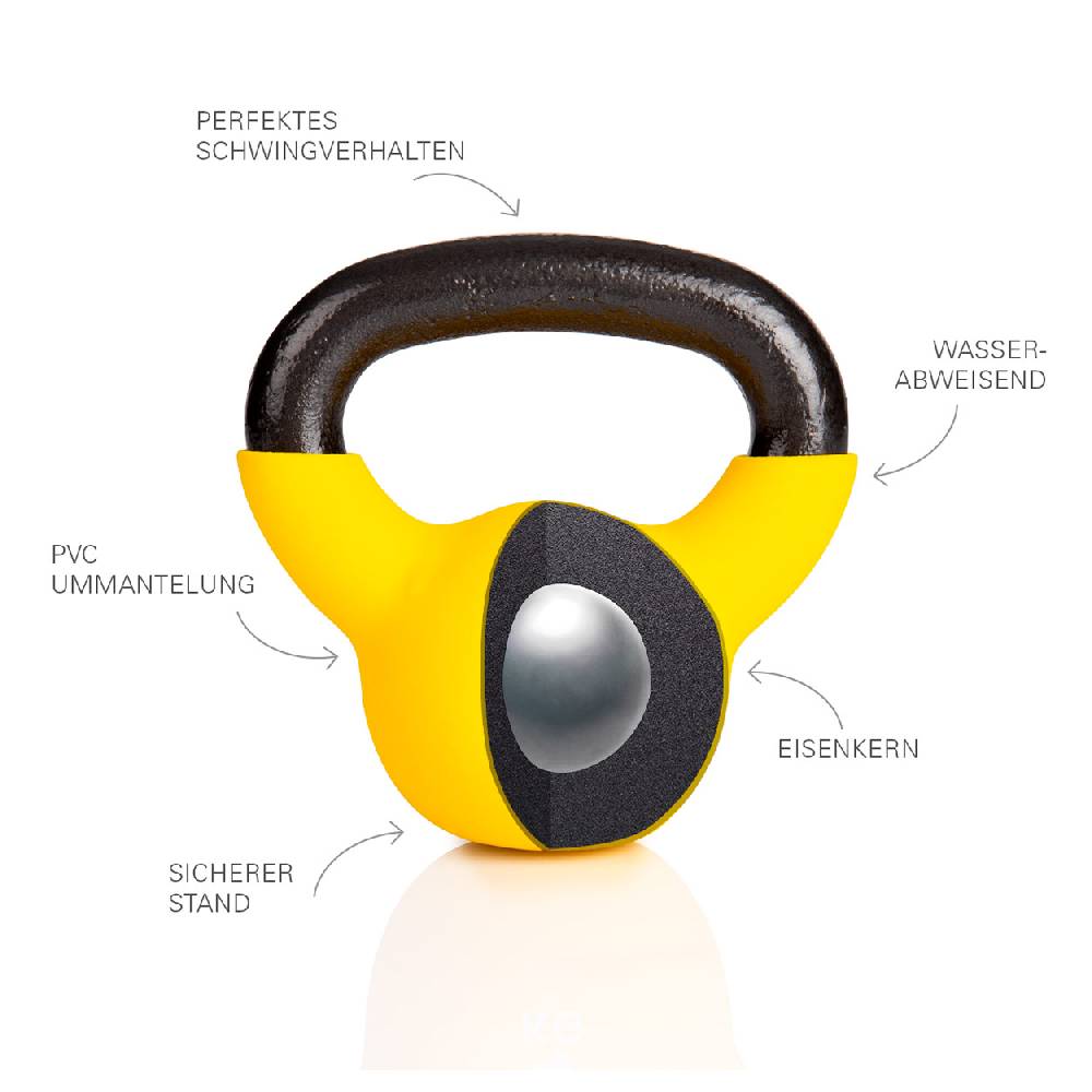 Sport Tec Kettlebell, 4 kg, gelb Meist gekauft