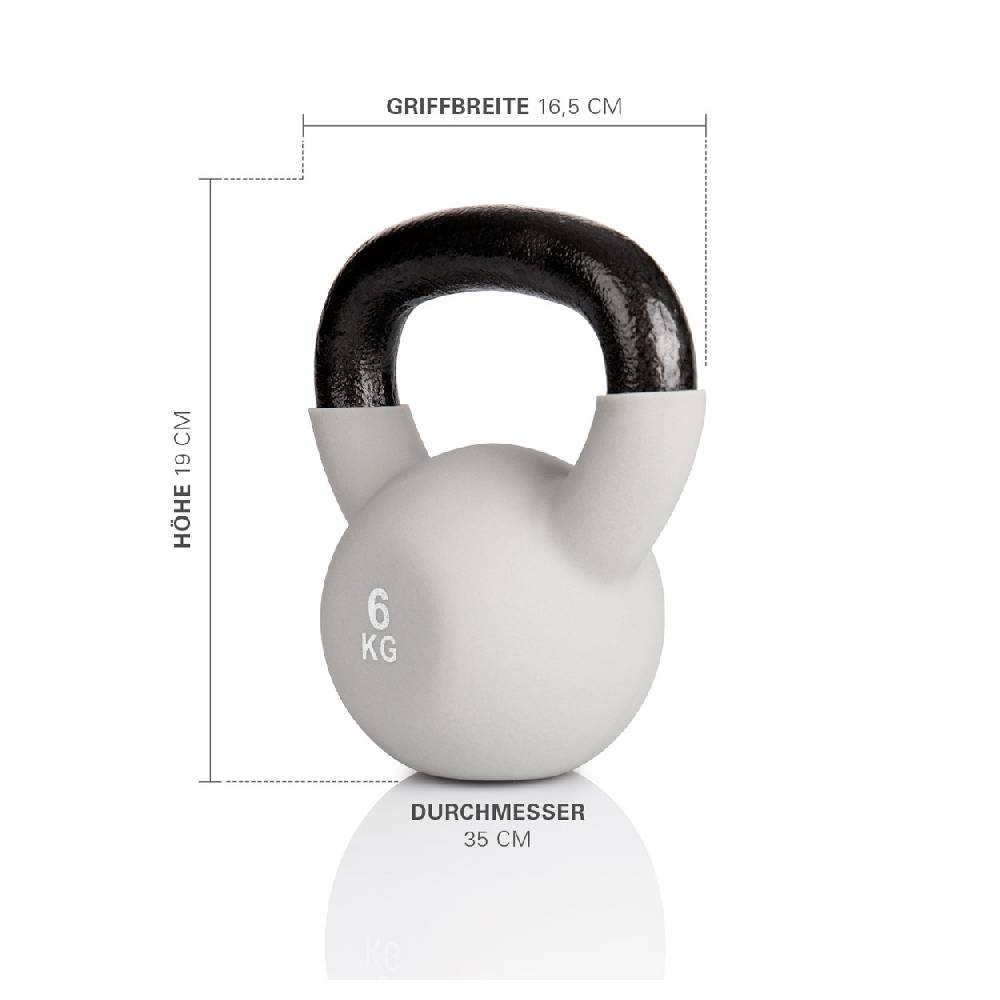 Sport Tec Kettlebell, 6 kg, grau Blitzverkäufe