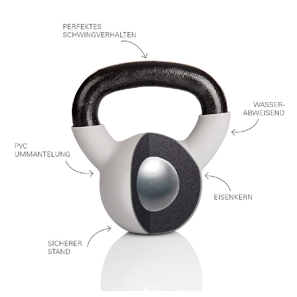 Sport Tec Kettlebell, 6 kg, grau Blitzverkäufe