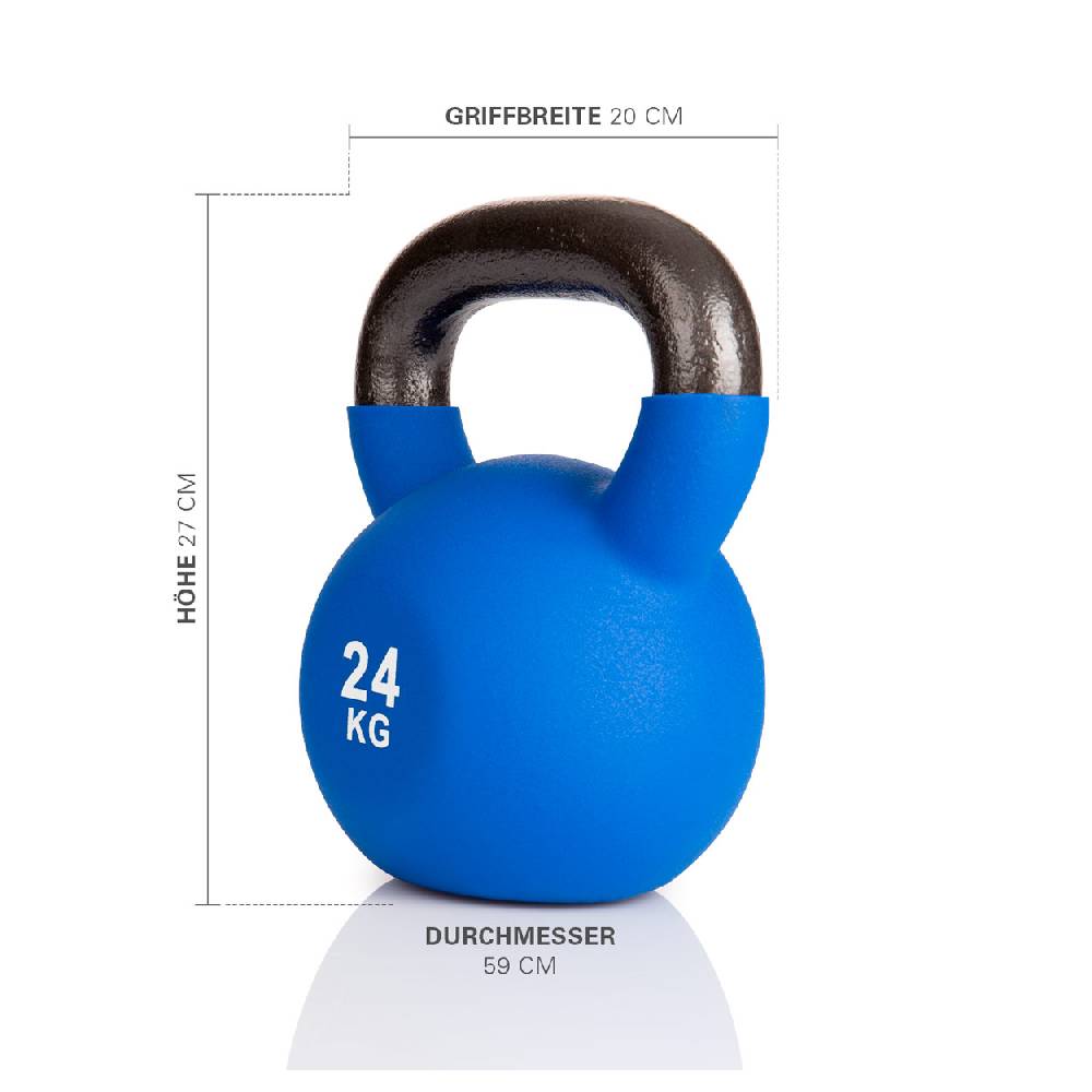 Sport Tec Kettlebell, 24 kg, blau Rabatt