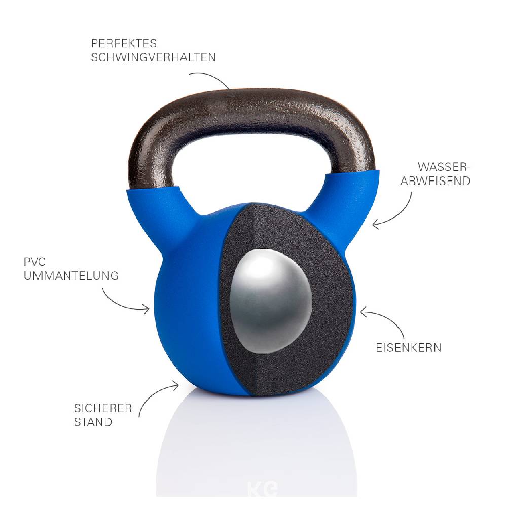 Sport Tec Kettlebell, 24 kg, blau Rabatt