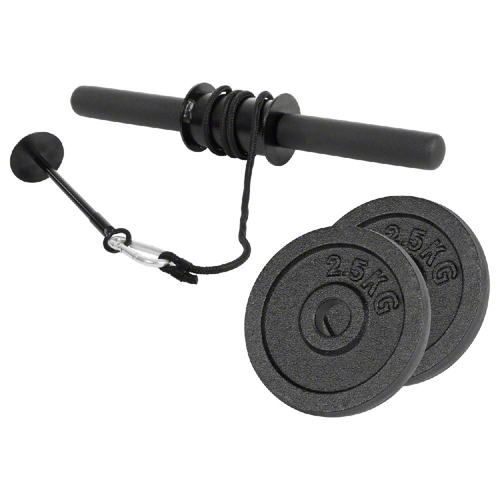 Sport Tec Unterarmtrainer inkl. 2 Hantelscheiben aus Gusseisen, je 2,5 kg Bestseller