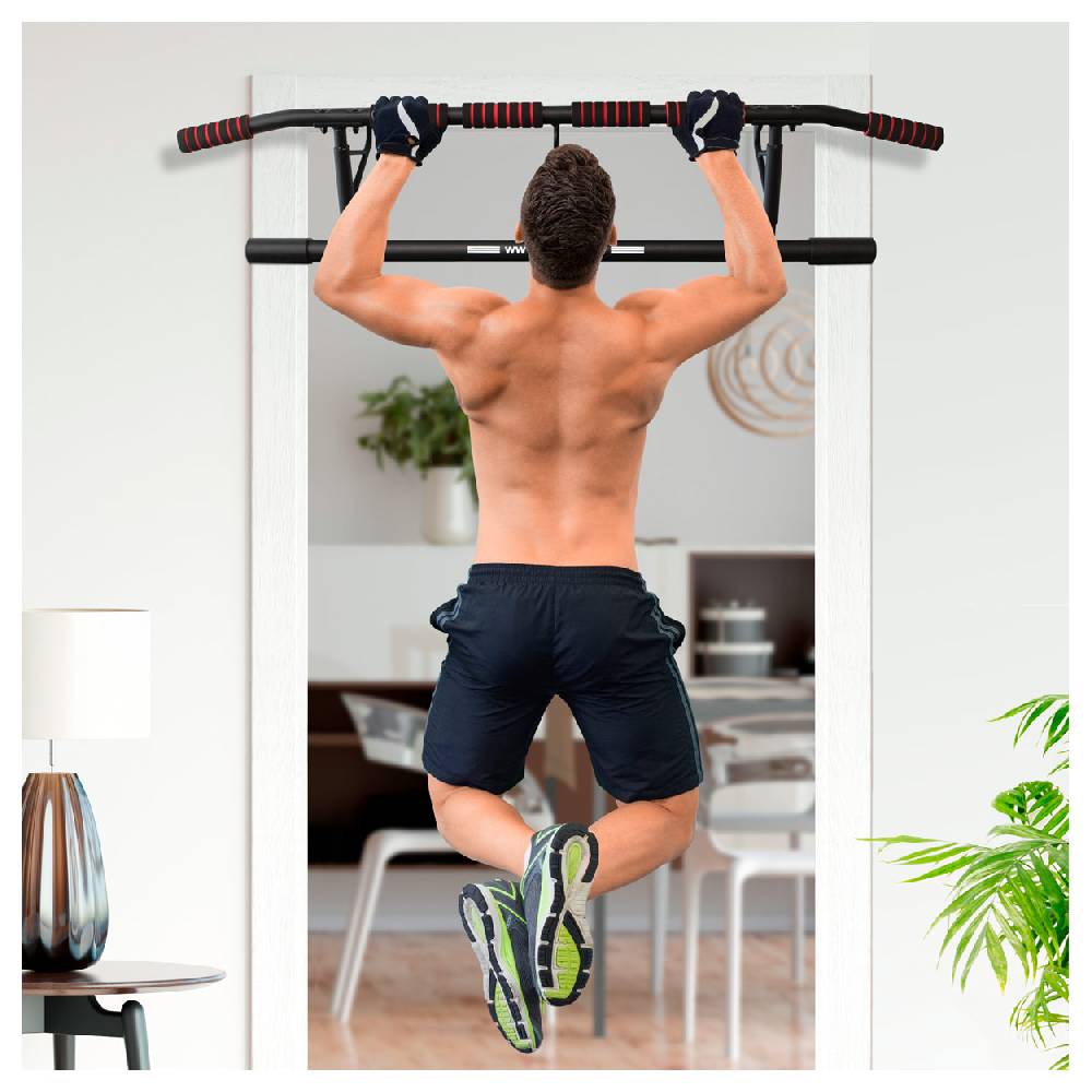 Sport Tec Sport-Tec Türreck Klimmzugstange klappbar, 117x28 cm, inkl. 2 Power Ropes + 2 Karabinerhaken Großer Ausverkauf