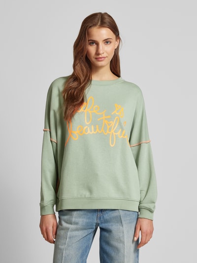 Peek & Cloppenburg miss goodlifeSweatshirt mit Label-Print Modell 'Life ist beautif' in mint Lagerräumung