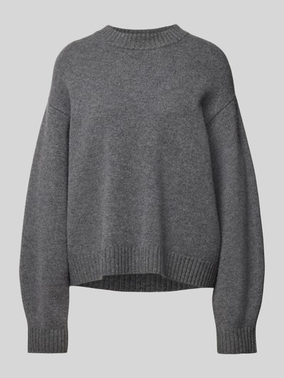 Peek & Cloppenburg Jake*s CasualStrickpullover mit gerippten Abschlüssen in dunkelgrau melange Neueste Mode