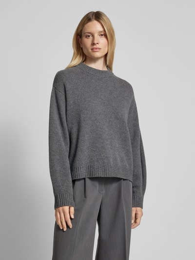 Peek & Cloppenburg Jake*s CasualStrickpullover mit gerippten Abschlüssen in dunkelgrau melange Neueste Mode