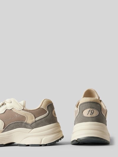 Peek & Cloppenburg GantLedersneaker mit Label-Details Modell 'Neuwill' in taupe Neueste Stile