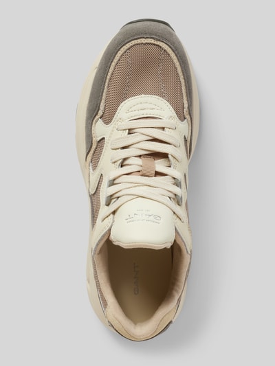 Peek & Cloppenburg GantLedersneaker mit Label-Details Modell 'Neuwill' in taupe Neueste Stile