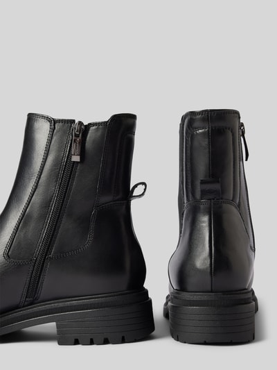 Peek & Cloppenburg TamarisStiefeletten aus Leder mit elastischen Einsätzen in black Nur für heute