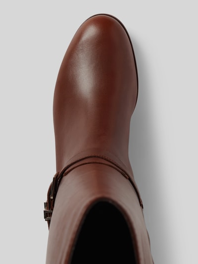 Peek & Cloppenburg Lauren Ralph LaurenLederstiefel mit Label-Applikation Modell 'BROOKE' in dunkelbraun Kostenloser Versand international