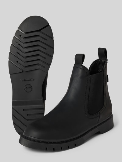 Peek & Cloppenburg TamarisBoots aus Leder mit profilierter Sohle in black Im Verkauf