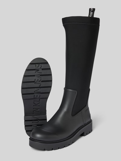 Peek & Cloppenburg Calvin Klein JeansGummistiefel mit elastischem Schaft Modell 'HIGH RAINBOOT NEOPRENE' in black Kostenloser Versand