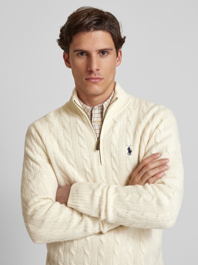 Peek & Cloppenburg Polo Ralph LaurenPullover mit Kaschmiranteil in offwhite Fabrik Onlineshop