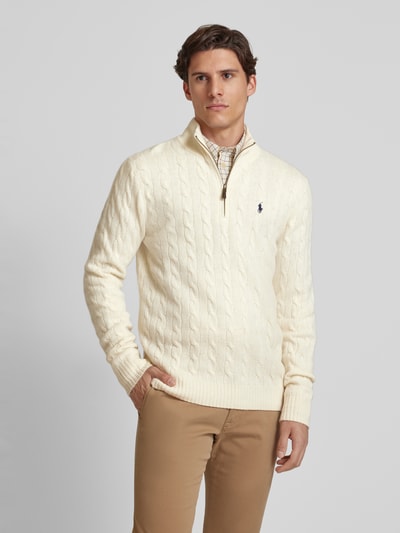 Peek & Cloppenburg Polo Ralph LaurenPullover mit Kaschmiranteil in offwhite Fabrik Onlineshop