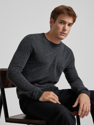 Peek & Cloppenburg MCNEALStrickpullover mit Rundhalsausschnitt in dunkelgrau melange Versandkostenfrei