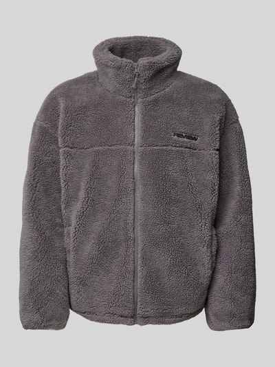 Peek & Cloppenburg REVIEWFleecejacke mit Label-Detail in dunkelgrau Cyber Monday