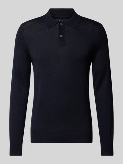 Peek & Cloppenburg Christian Berg MenSlim Fit Strickpullover mit Polokragen in marine Neueste Mode