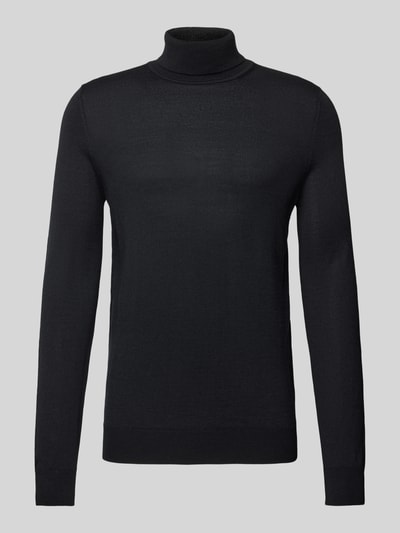 Peek & Cloppenburg Christian Berg MenStrickpullover mit Rollkragen in black Große Rabatte