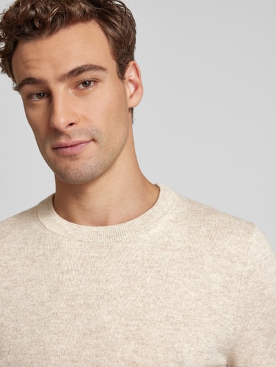 Peek & Cloppenburg MCNEALStrickpullover mit Rundhalsausschnitt in kitt melange Bestseller