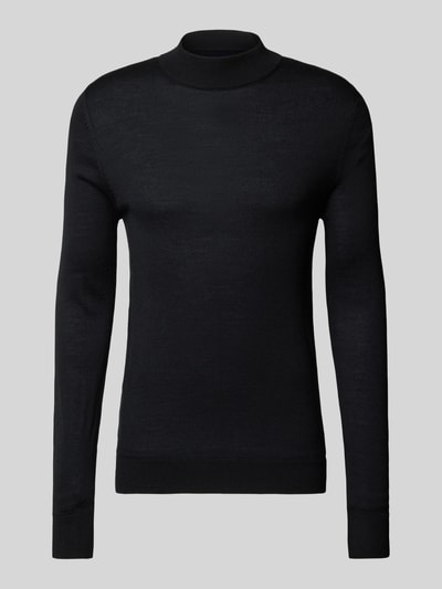Peek & Cloppenburg Christian Berg MenStrickpullover mit Turtleneck in black Tiefpreis