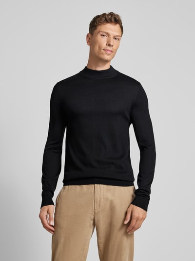 Peek & Cloppenburg Christian Berg MenStrickpullover mit Turtleneck in black Tiefpreis