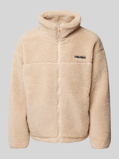 Peek & Cloppenburg REVIEWFleecejacke mit Label-Detail in ecru Letzte 3 Tage