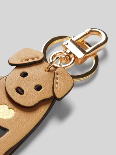 Peek & Cloppenburg SeidenfeltSchlüsselanhänger mit Karabinerverschluss Modell 'My Dog' in camel Zeitbegrenzte Promotion