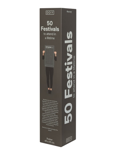 Peek & Cloppenburg DoiyInteraktives Poster aus Papier Modell '50 Festivals' in black Nur noch ein Tag übrig