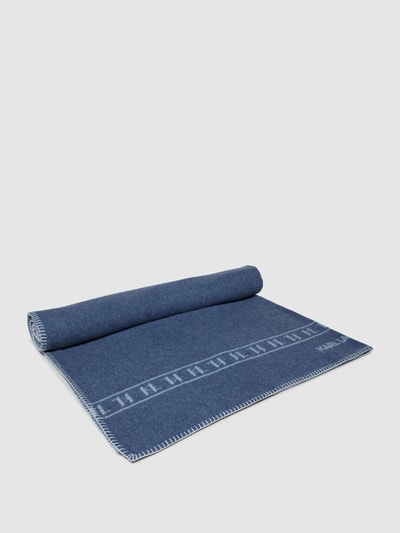 Peek & Cloppenburg Karl LagerfeldDecke mit Label-Details in bleu Auslauf