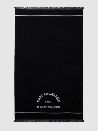 Peek & Cloppenburg Karl Lagerfeld BeachwearHandtuch mit ausgefransten Abschlüssen in black Verkauf