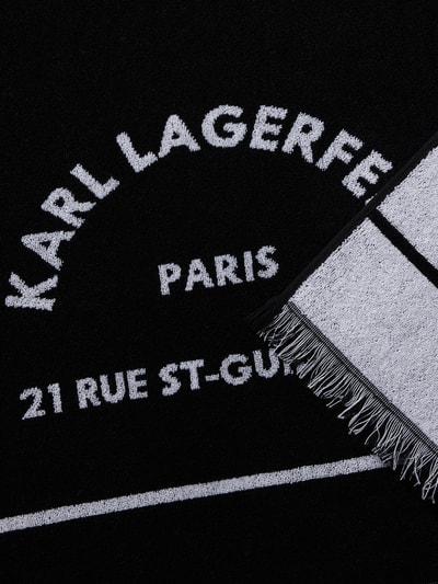 Peek & Cloppenburg Karl Lagerfeld BeachwearHandtuch mit ausgefransten Abschlüssen in black Verkauf