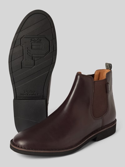 Peek & Cloppenburg Polo Ralph LaurenChelsea Boots aus Leder mit Label-Detail Modell 'TALAN' in dunkelbraun Exklusivangebot