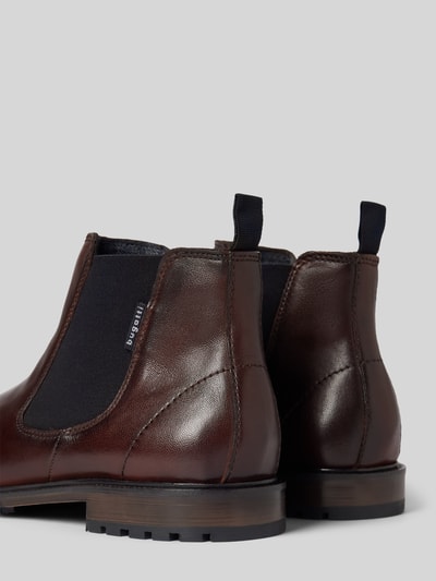 Peek & Cloppenburg bugattiChelsea Boots aus Leder mit Zugschlaufe Modell 'Bonifacio' in mittelbraun Preisnachlass