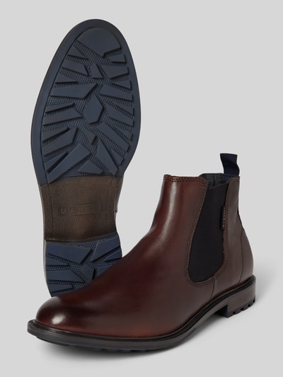 Peek & Cloppenburg bugattiChelsea Boots aus Leder mit Zugschlaufe Modell 'Bonifacio' in mittelbraun Preisnachlass