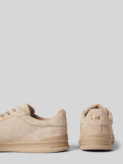 Peek & Cloppenburg Polo Ralph LaurenLedersneaker mit Logo-Prägung in beige Saisonschlussverkauf