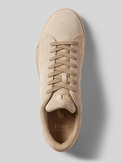 Peek & Cloppenburg Polo Ralph LaurenLedersneaker mit Logo-Prägung in beige Saisonschlussverkauf
