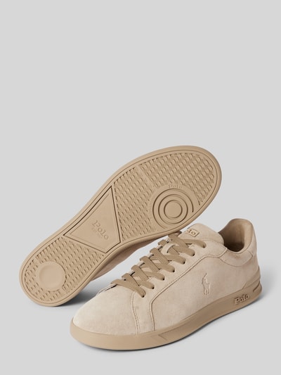 Peek & Cloppenburg Polo Ralph LaurenLedersneaker mit Logo-Prägung in beige Saisonschlussverkauf