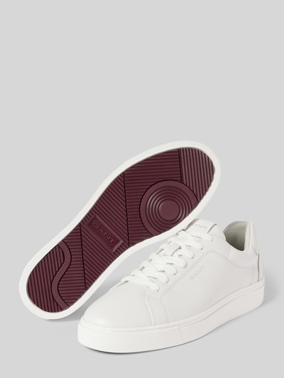 Peek & Cloppenburg GantSneaker aus Leder mit Label-Details in weiss Cyber Monday