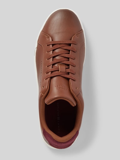 Peek & Cloppenburg Tommy HilfigerSneaker aus Leder mit Label-Detail in cognac Weihnachtsangebot