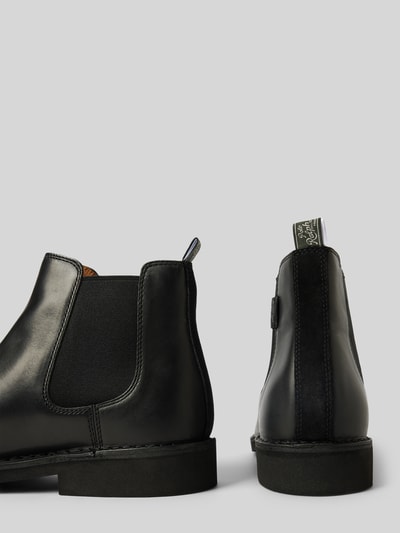 Peek & Cloppenburg Polo Ralph LaurenChelsea Boots aus Leder mit Label-Detail Modell 'TALAN' in black Lagerräumung