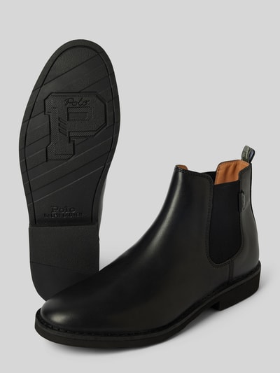 Peek & Cloppenburg Polo Ralph LaurenChelsea Boots aus Leder mit Label-Detail Modell 'TALAN' in black Lagerräumung